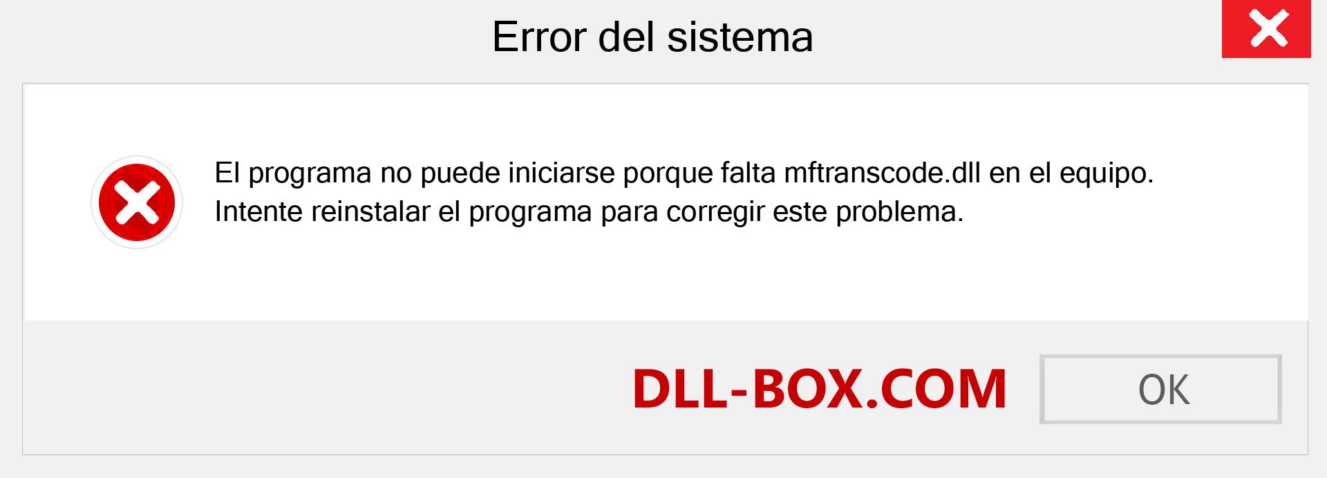 ¿Falta el archivo mftranscode.dll ?. Descargar para Windows 7, 8, 10 - Corregir mftranscode dll Missing Error en Windows, fotos, imágenes